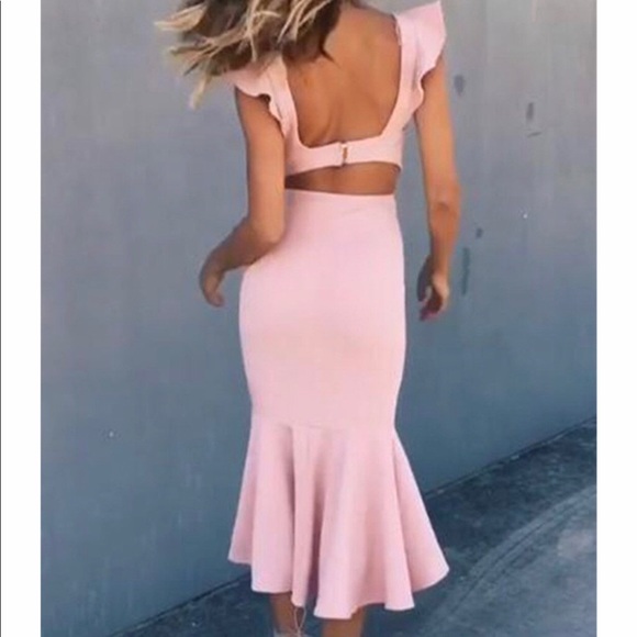 Midi Dress with Ruffles - Picture 2 of 3